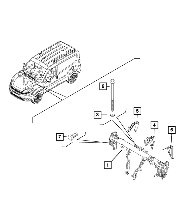 68259296AA - Interior Trim: Instrument Panel Reinforcement for Mopar Image