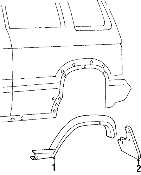 Exterior Trim - Quarter Panel for 1995 Isuzu Trooper #0
