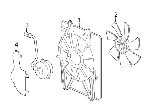 Condenser Fan for 2018 Acura MDX #0