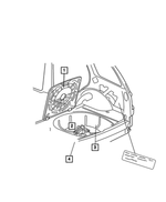 4858621AD - Labels: Jack Caution Label for Chrysler: Town &amp; Country | Dodge: Grand Caravan, Nitro | Jeep: Cherokee, Gladiator, Grand Cherokee, Grand Cherokee L, Liberty, Wrangler, Wrangler JK | Ram: C/V Image