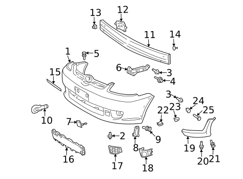Bumper & Components - Front for 2005 Toyota Echo #0