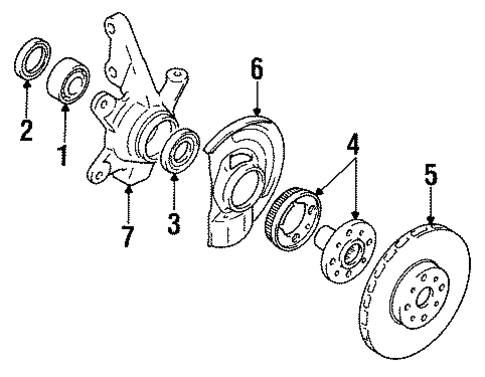 Front Brakes for 1993 Mitsubishi Expo #0