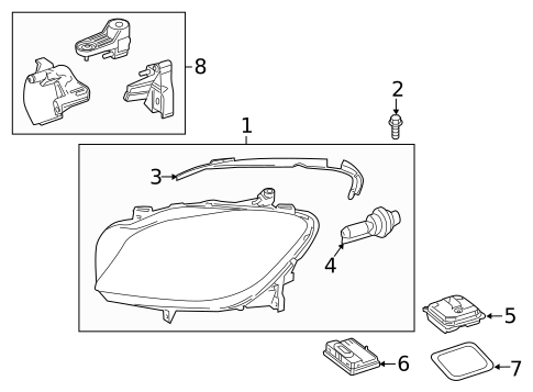 Headlamp Components for 2016 Mercedes-Benz GL63 AMG #0