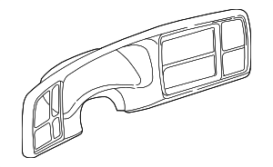 15073675 - : Part# 15073675 Cluster Bezel for Cadillac: Escalade, Escalade EXT | Chevrolet: Avalanche 1500, Avalanche 2500 | GMC: Yukon Image