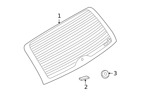 Glass - Lift Gate for 2008 Saab 9-3 #0