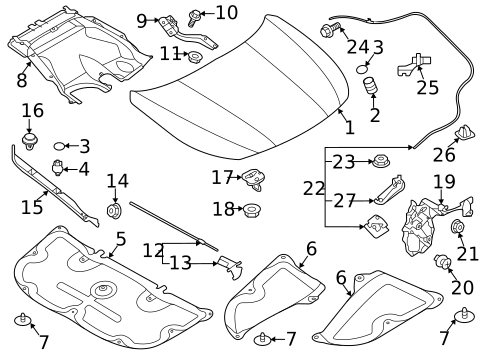 Hood & Components for 2025 Subaru Outback #0