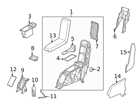 Rear Console for 2012 Porsche Panamera #0