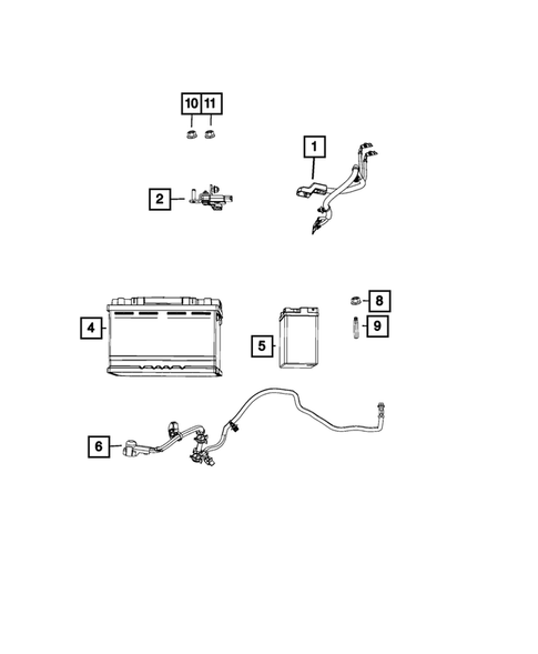 Battery, Battery Tray and Cables for 2020 Jeep Wrangler #4