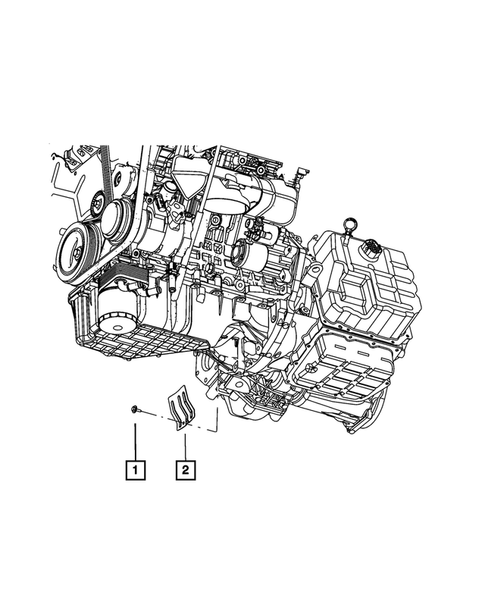 Mounting and Skid Plate for 2008 Chrysler Pacifica #1