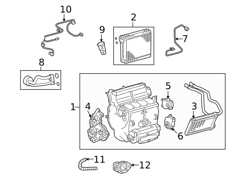 Front Evaporator for 2009 Toyota Sequoia #0