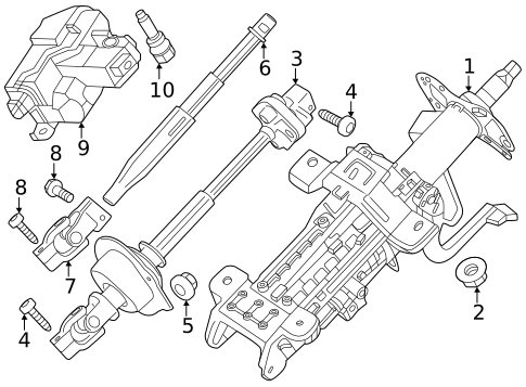 Steering Column Assembly for 2025 Ford Mustang #0