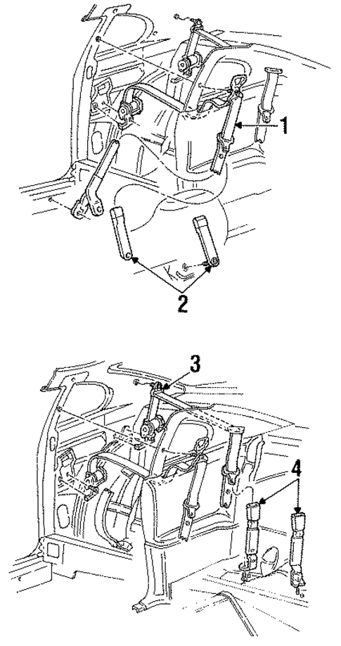 Front Seat Belts for 1998 Ford Mustang #0