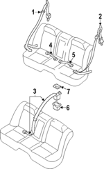 8884431U61 - : Lap &amp; Shoulder Belt for Nissan: Maxima Image