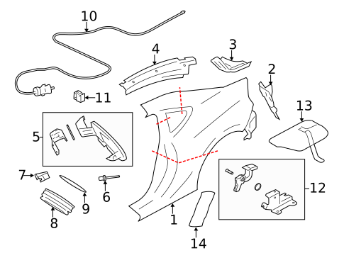 Quarter Panel & Components for 2018 Toyota 86 #0
