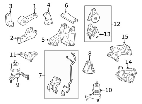 Engine & Trans Mounting for 2014 Toyota Venza #0