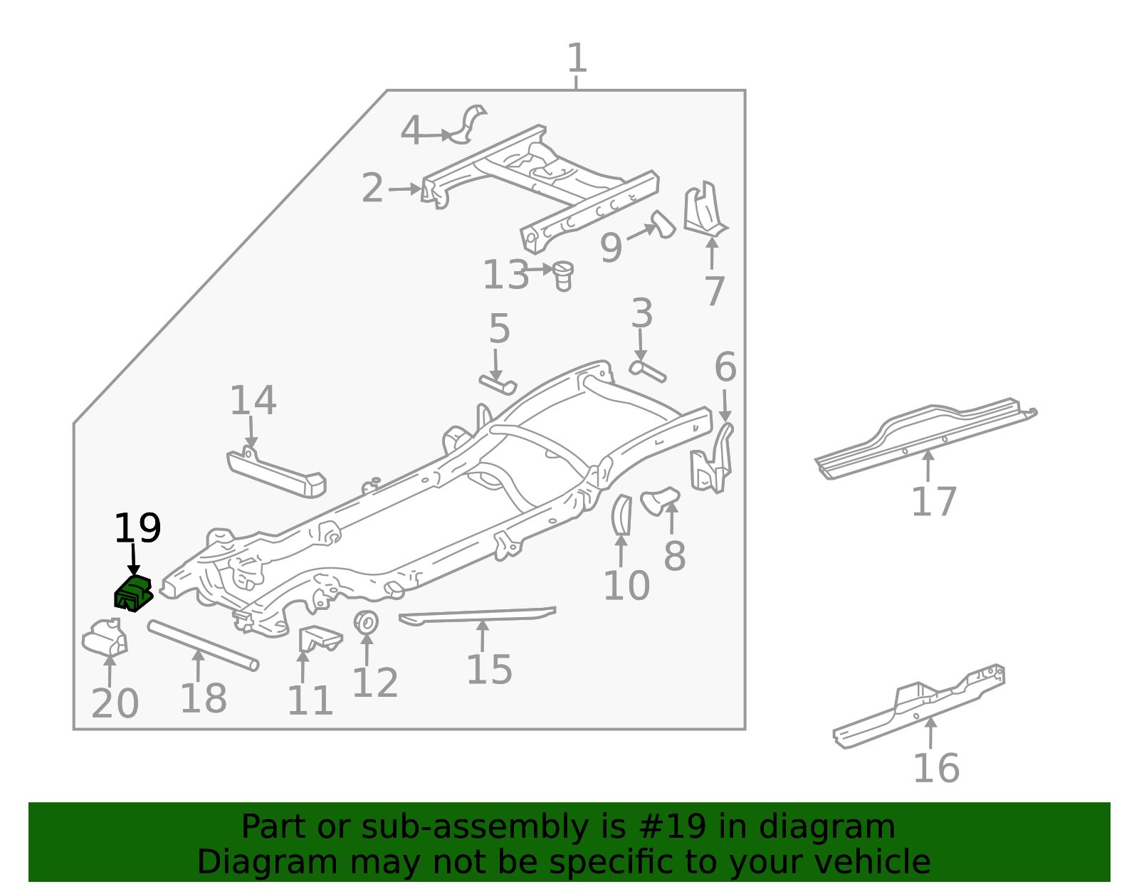 1999-2007 GM Front Frame Extension Cap 12475401 | OEM Parts Online