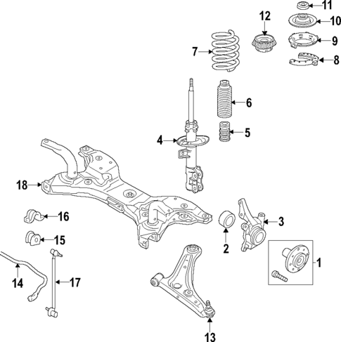 Front Suspension for 2019 Honda HR-V #0