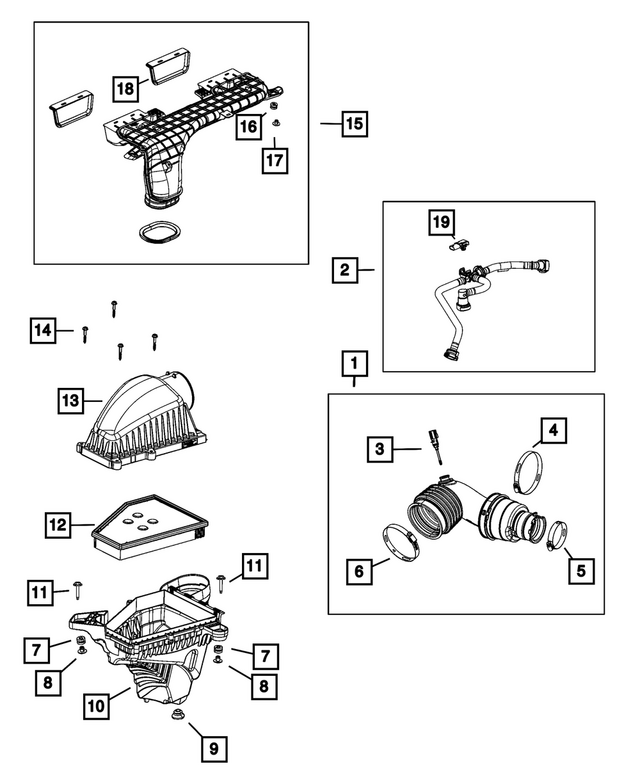 68357605AA - Fuel and Accelerator Pedal: Air Filter for Mopar Image