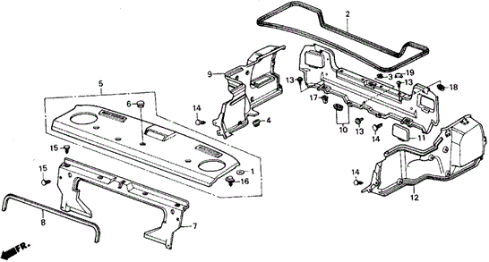 Rear Tray for 1988 Honda Accord #0
