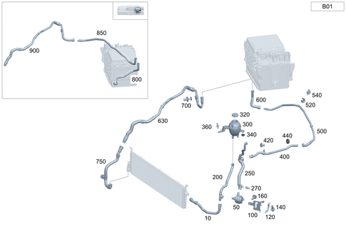 Battery Cooling System for 2025 Mercedes-Benz S580 #0