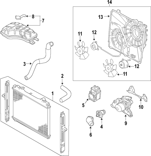 Radiator & Components for 2005 Kia Sorento #1