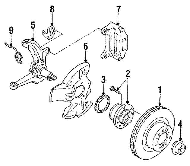 FD054370XB - : Sensor Rt Ft A.B.S. - Passenger Side (RH) for Mazda Image