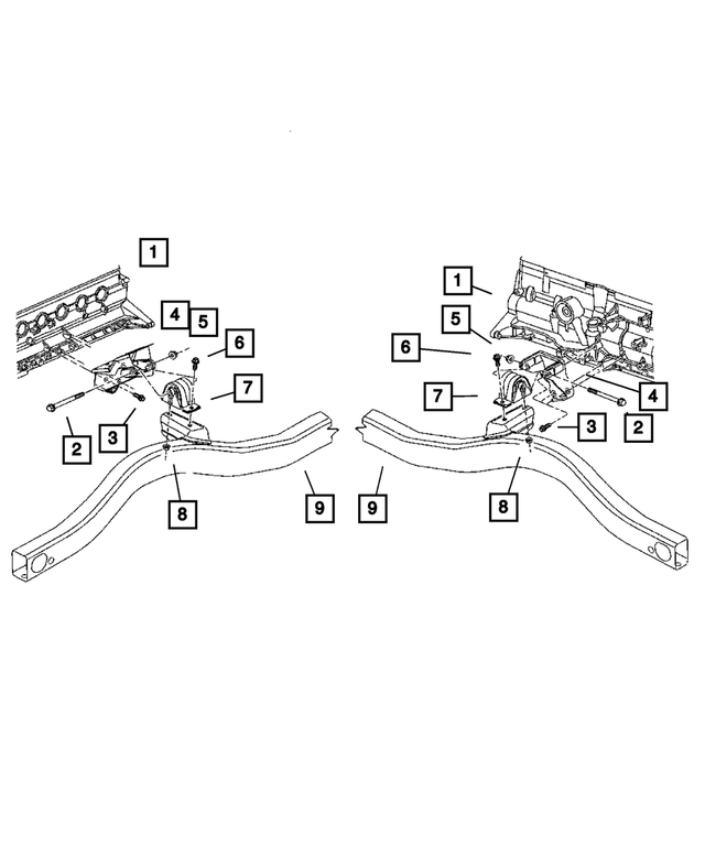 52059284AC - Engine Mounting: Engine Mount Bracket, Right for Mopar Image image