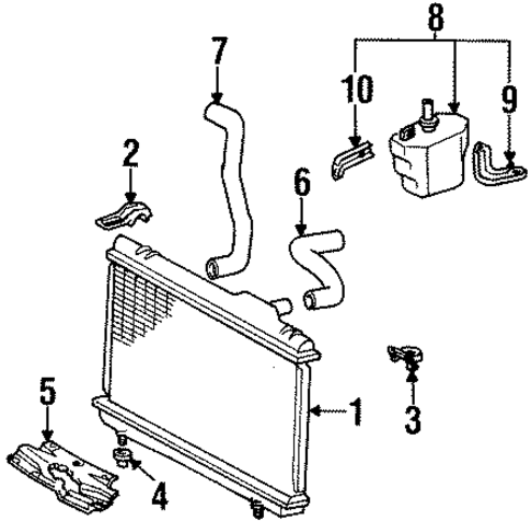 Radiator & Components for 1994 Toyota Paseo #0