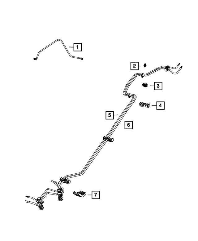 68039507AA - Fuel and Accelerator Pedal: Fuel Return Tube for Mopar Image