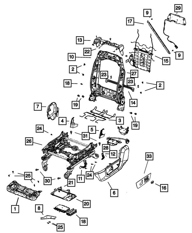 68050447AA - Interior Trim: Front Seat Cushion Frame for Mopar Image