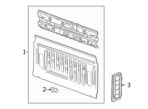 Back Panel for 2015 GMC Canyon #0