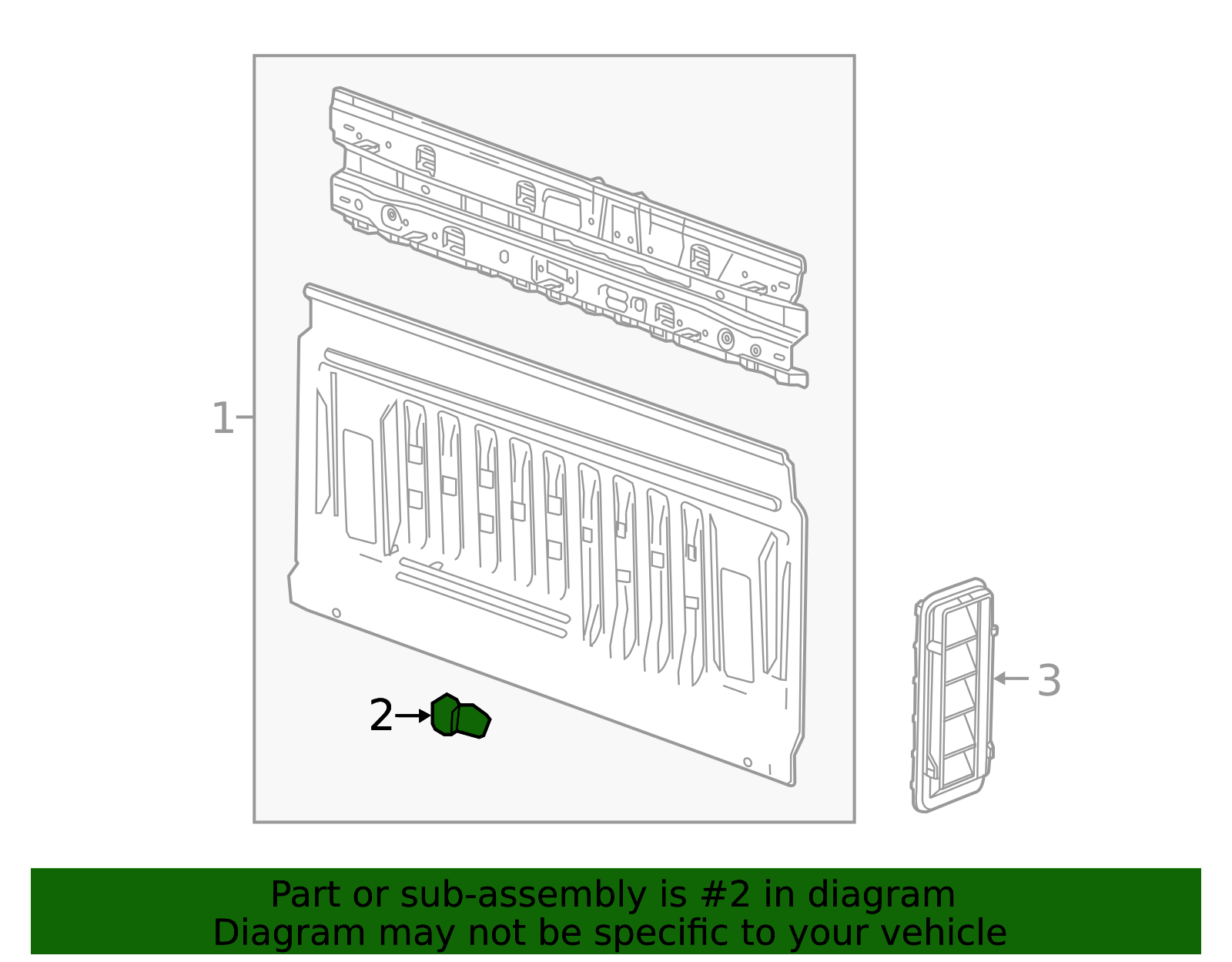 2015-2022 GM Rear End Finish Panel Inner Bracket 52021379 | OEM Parts ...
