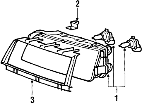 Headlamp Components for 1989 Mitsubishi Sigma #0