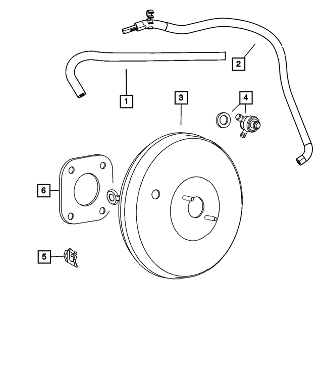 5105156AH - Brakes: Brake Booster Vacuum Hose for Mopar Image image
