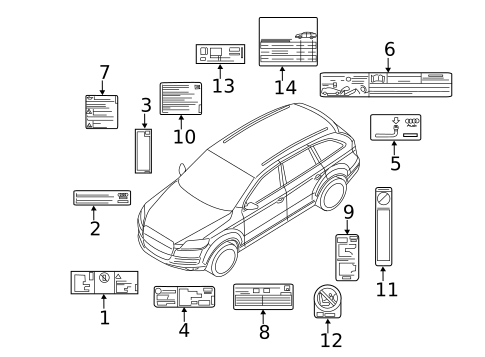 Labels for 2013 Audi Q7 #0