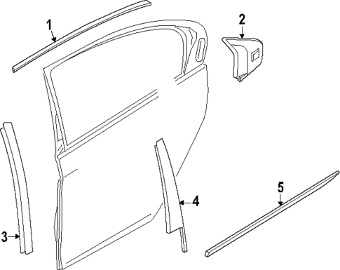 Exterior Trim - Rear Door for 2024 BMW i5 #0
