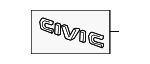75722TBAA00 - Body: Nameplate for Honda: Civic Image
