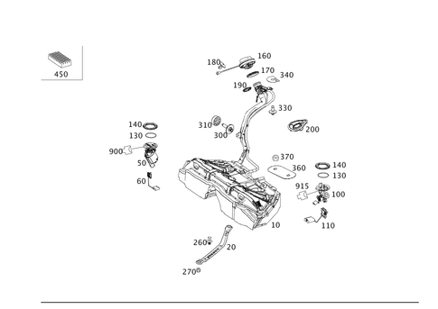 Fuel Tank with Detachable Parts for 2016 Mercedes-Benz E250 #0