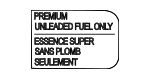 88970230 - Body: Fuel Label for Pontiac: Vibe Image