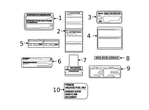 Labels for 2008 Pontiac Vibe #0