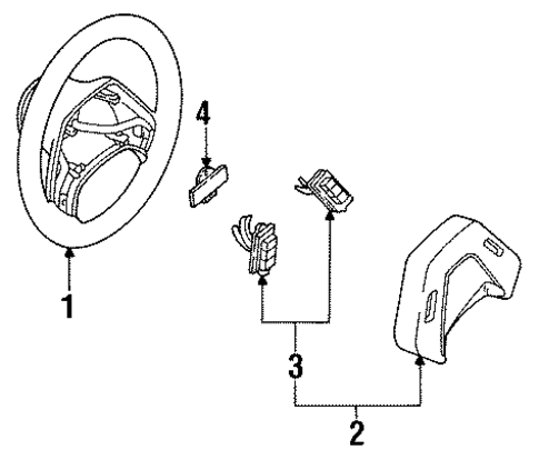 Steering Wheel & Trim for 1994 Mazda B3000 #0