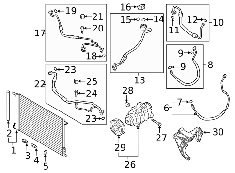 Condenser, Compressor & Lines for 2020 Audi RS Q8 #0
