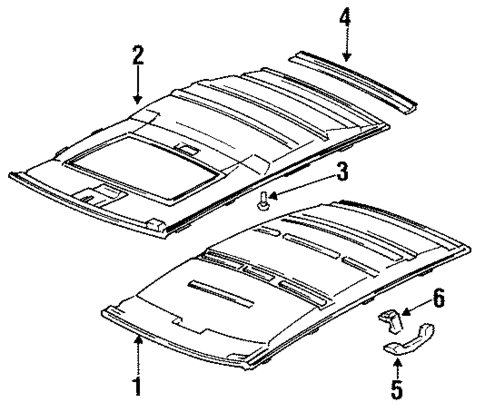 Interior Trim - Roof for 1995 Honda Civic #0