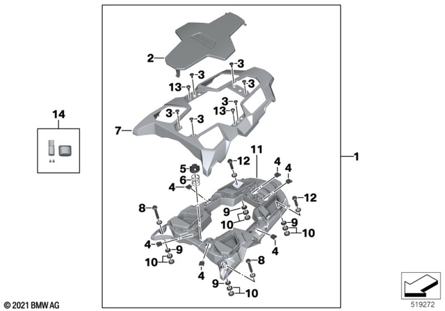 7129907377 - Luggage &amp; Storage: Screw M8x50 for BMW-Motorrad Image