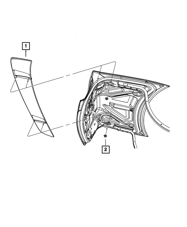 1MA40TZZAC - Exterior Ornamentation: Rear Spoiler for Mopar Image