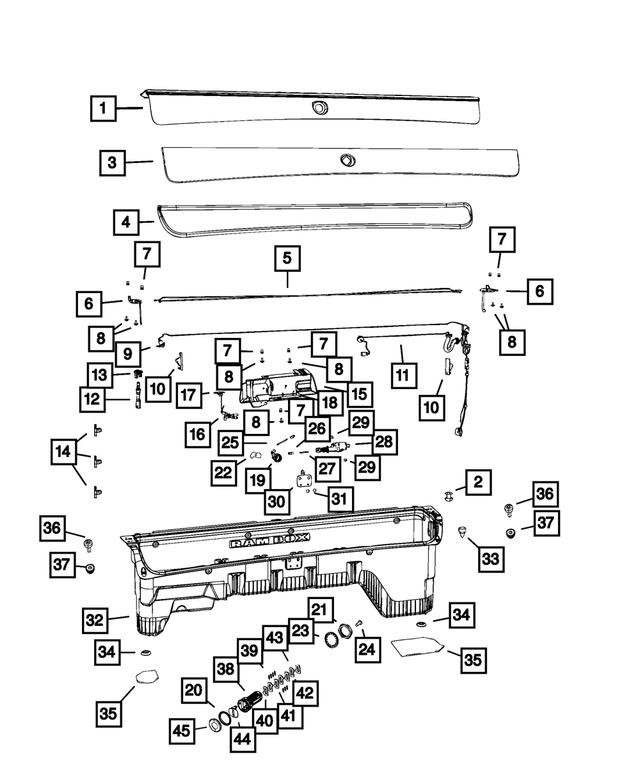 6509491AA - Body Sheet Metal Except Doors: Hex Head Bolt for Mopar Image