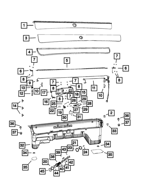 Pick-up Box and Fuel Filler Door for 2014 Ram 1500 #2