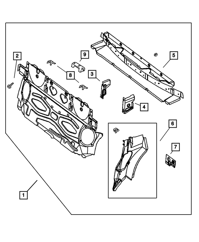 50010166AB - Body Sheet Metal Except Doors: Rear Wall Panel for Mopar Image