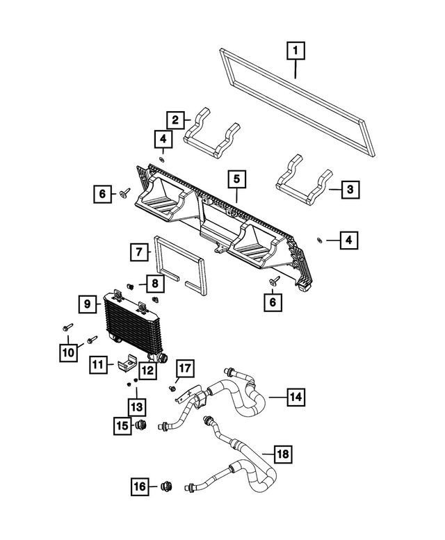 68443844AA - Cooling: Radiator Seal for Mopar Image