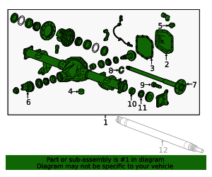 2015-2021 GM Rear Axle 23234089 GM | GMPartsDirect.com